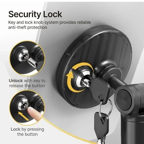 monTEK Anti-theft Tablet Stand Compatible With Apple Samsung 7”-15” Size Tablets - Picture 3 of 7